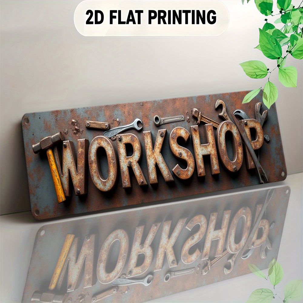 Workshop Tools Background - 2D Flache Schilder, Dekorativer Artikel im