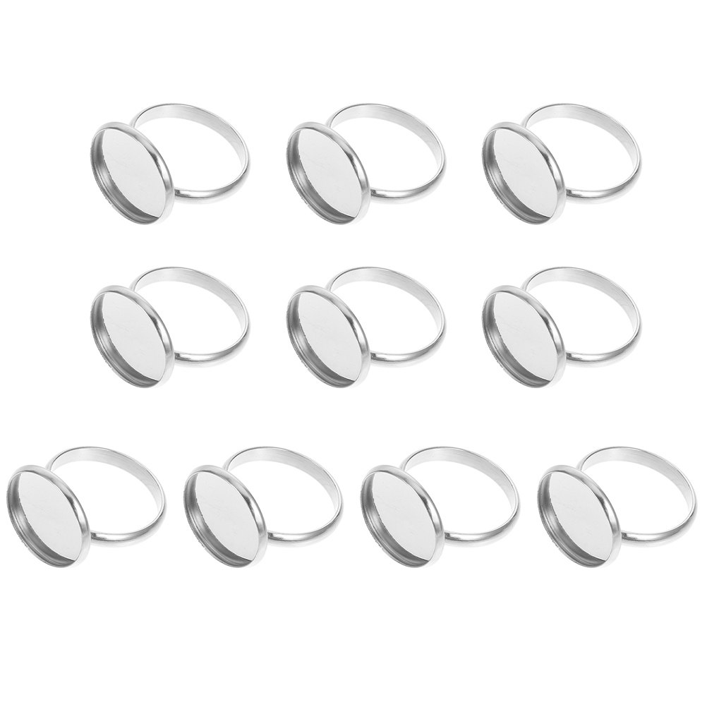 Tools Jewelry Making - 20 Stück Verstellbare Ringbasen aus Edelstahl,