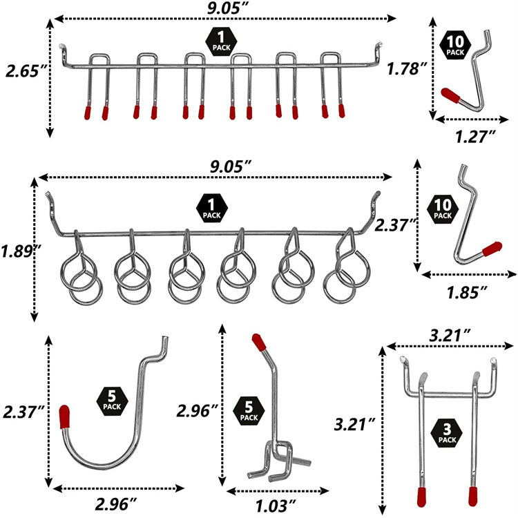 114-teiliges Stecktafel-Haken- – Workshop Tools Organizing Bewertung und Preis