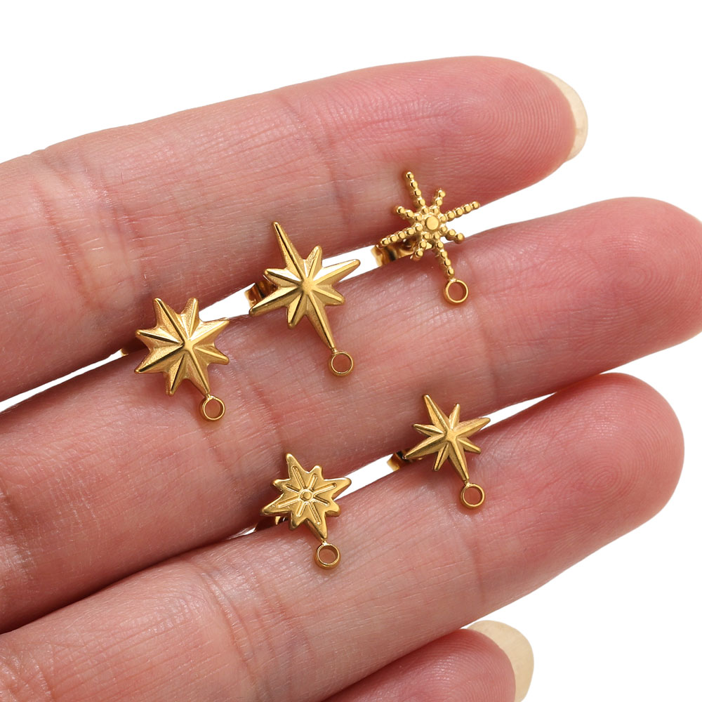 6 Stück Edelstahl-Stern-Ohrste – Tools Jewelry Making Bewertung und Preis